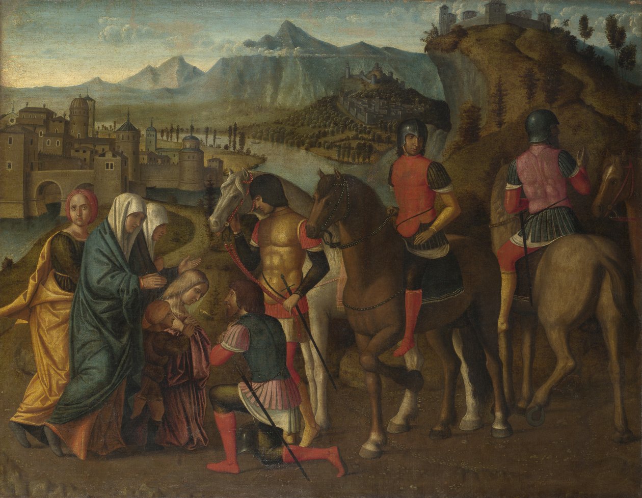 Coriolanus Persuaded by His Family to Spare Rome by Michelle da Verona