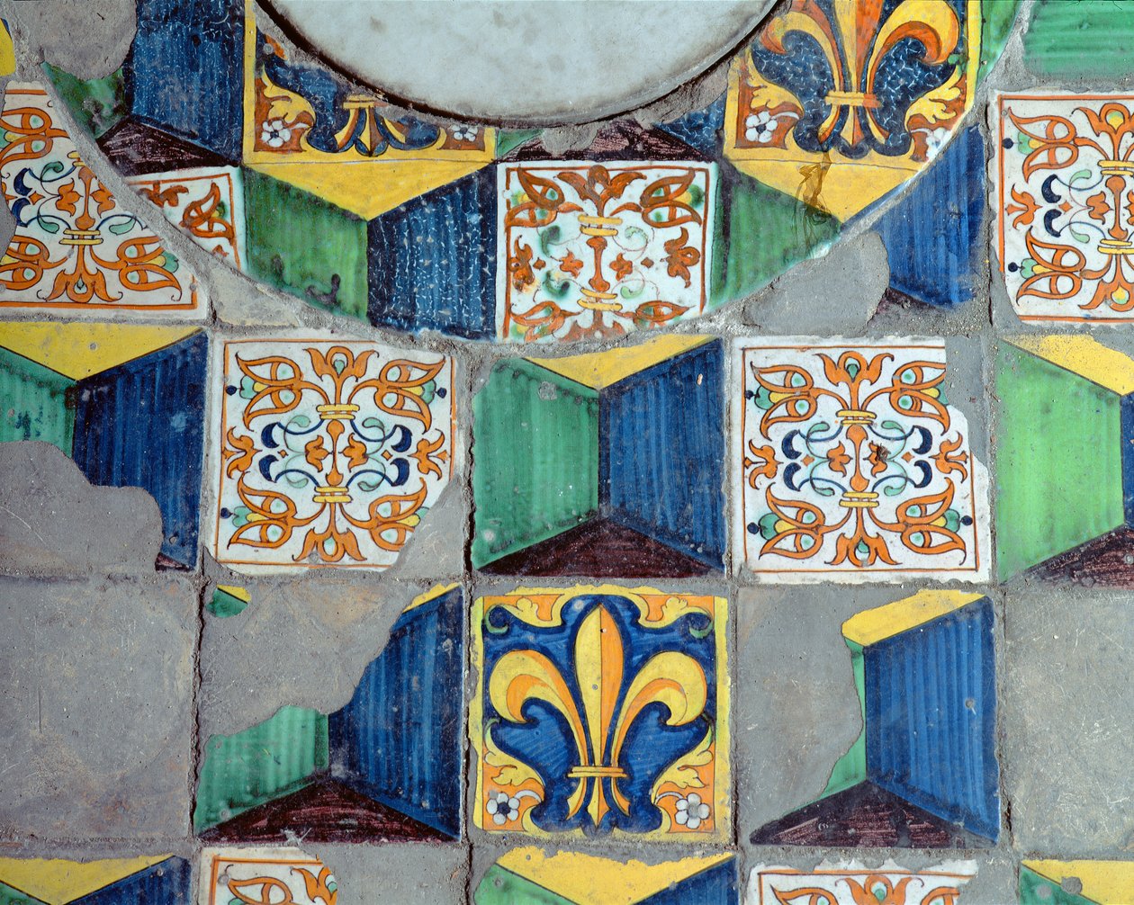 Floor Tiles from the Cellar of the Villa Medicea di Careggi (detail) by Michelozzo di Bartolommeo