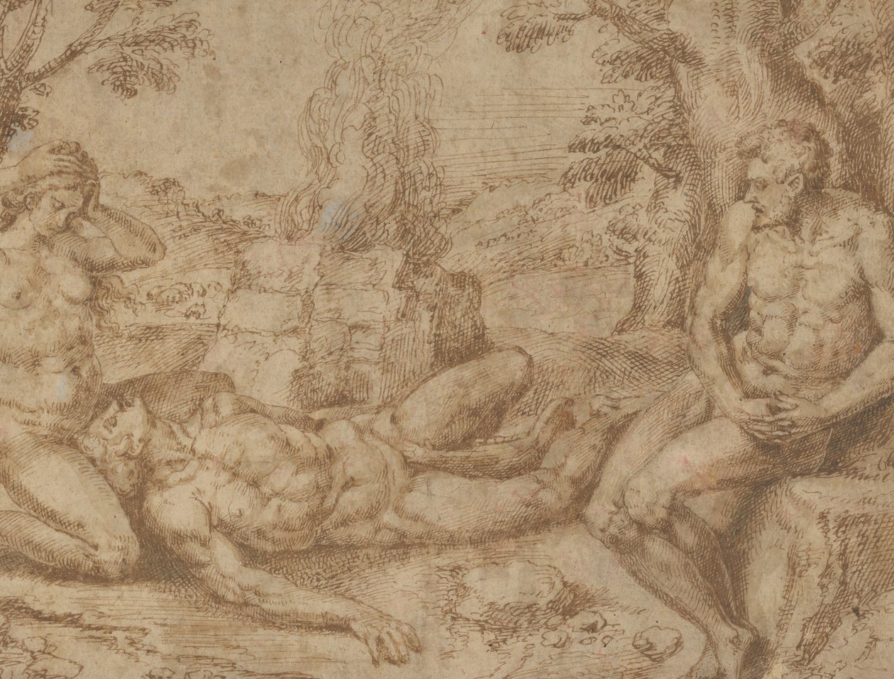 Adam and Eve Mourning the Death of Abel, ca. 1576 by Michiel Coxie