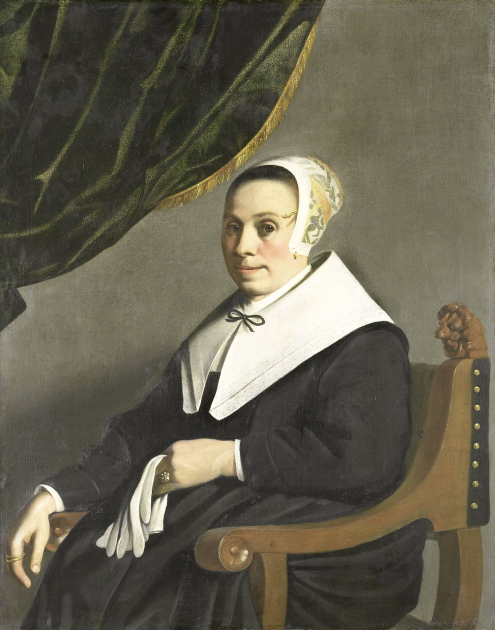 Portrait of a Woman by Michiel Servaesz (1628-1693) Nouts