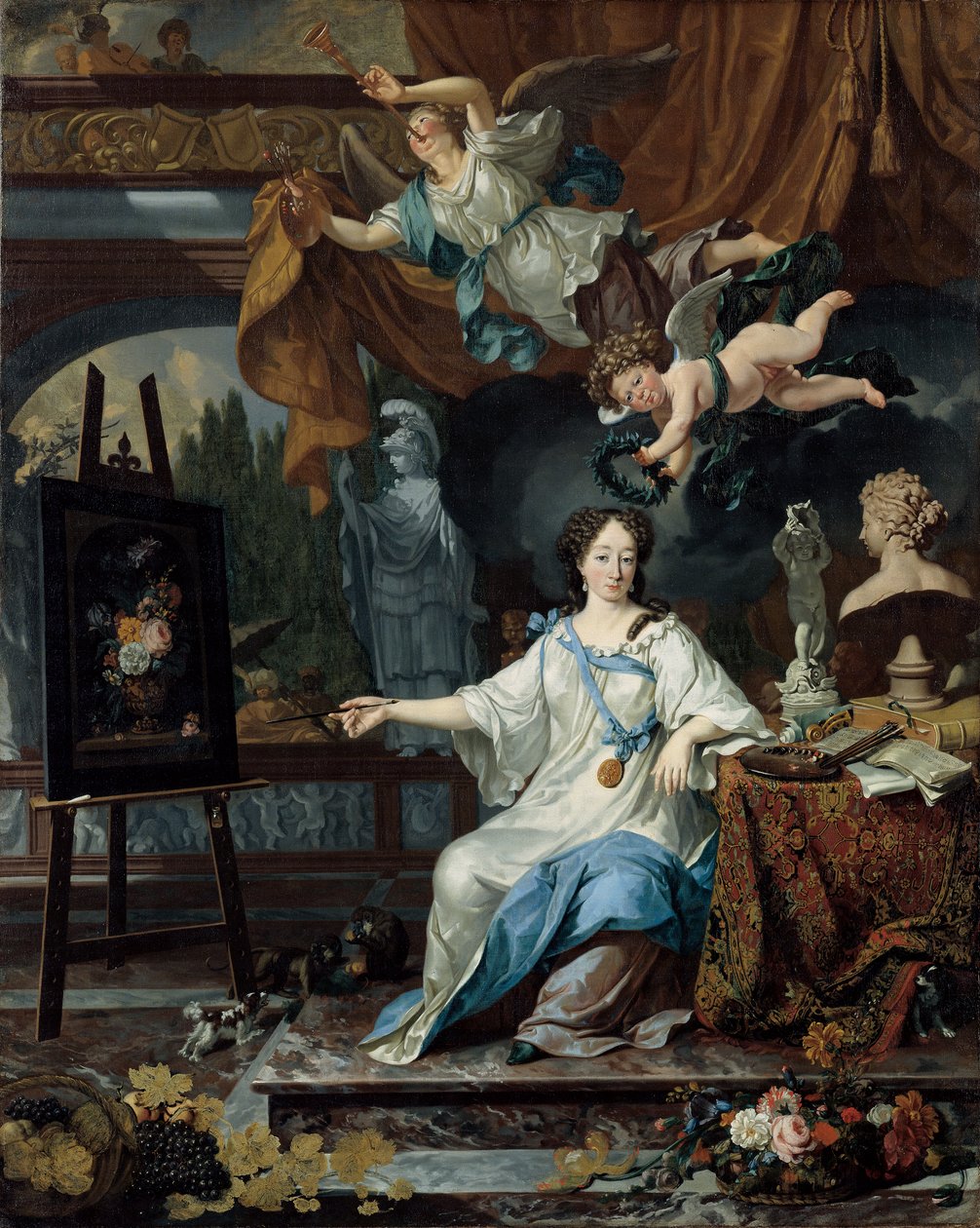 Allegorical Portrait of an Artist in Her Studio, c.1675-1685 by Michiel van Musscher