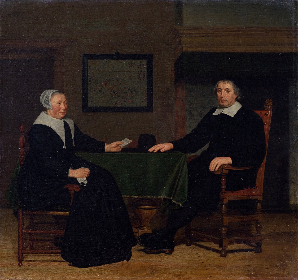 Portrait of Adriaen Corver and his wife Rijckje Theulingh