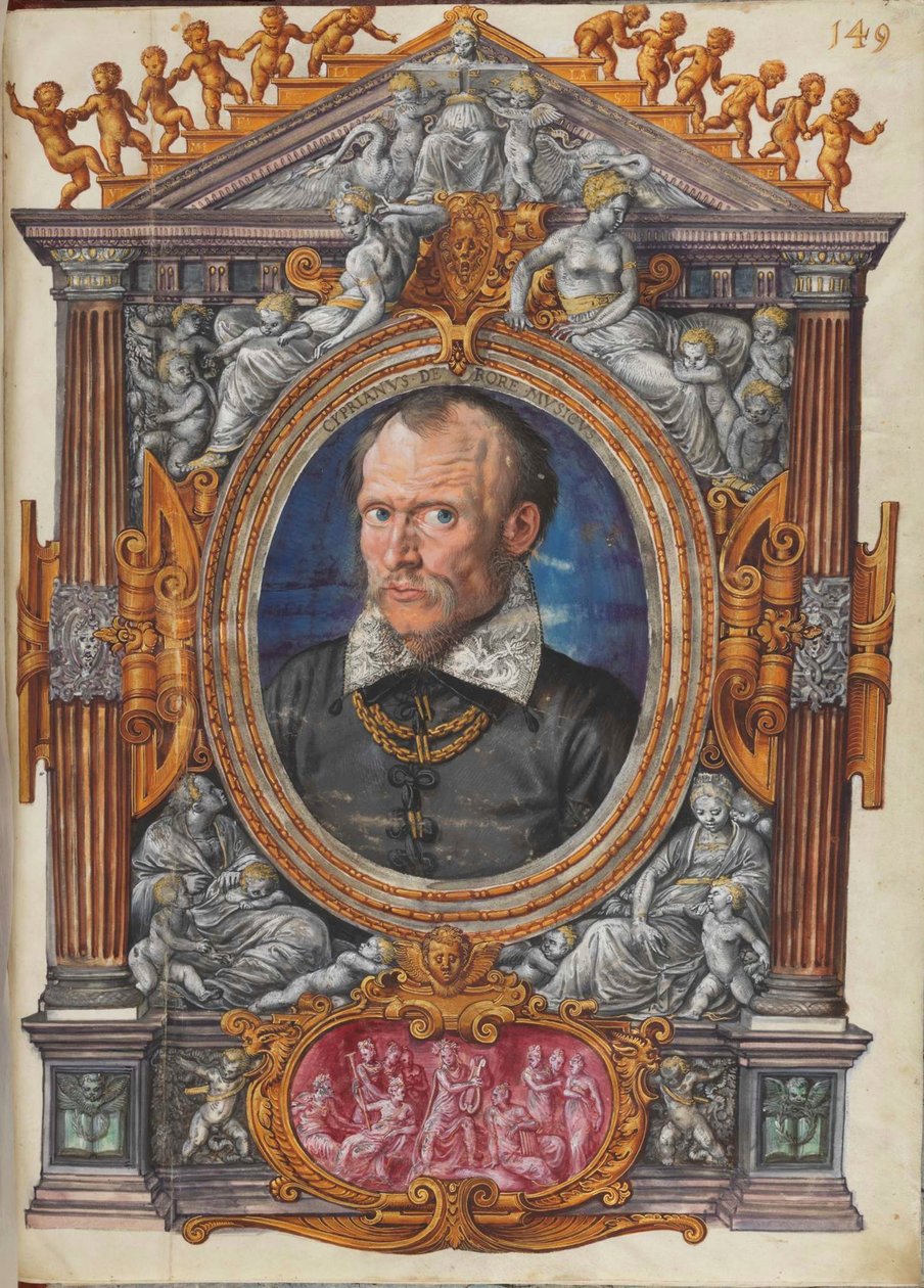 Cipriano de Rore 1515-1565 From Sechsstimmige Motette Mirabar solito laetas, ca. 1559 by Mielich