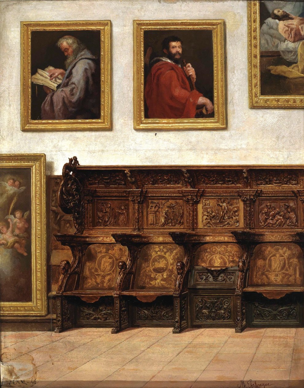 Study of Choir Stalls by Miguel Jadraque y Sánchez