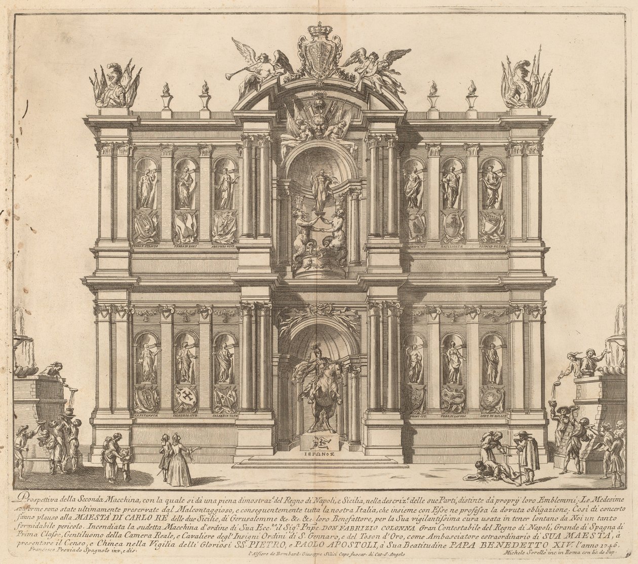 The Kingdom of Naples, for the "Chinea" Festival by Miguel de Sorellò after Francisco Preciado
