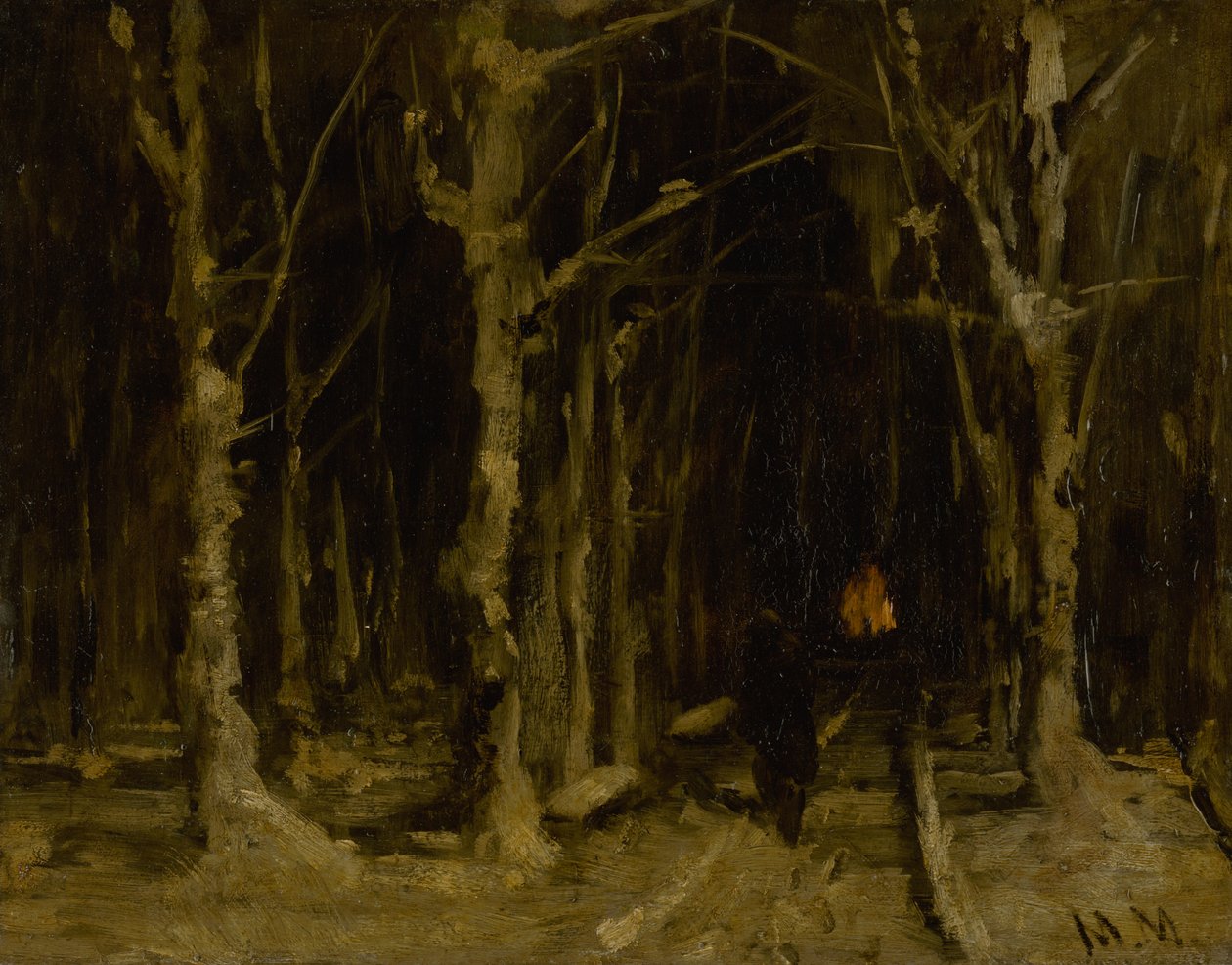 Alley in Düsseldorf by Mihály Munkácsy