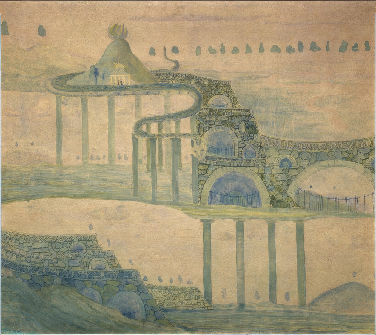 Žemaitija Wayside Crosses by Mikalojus Ciurlionis