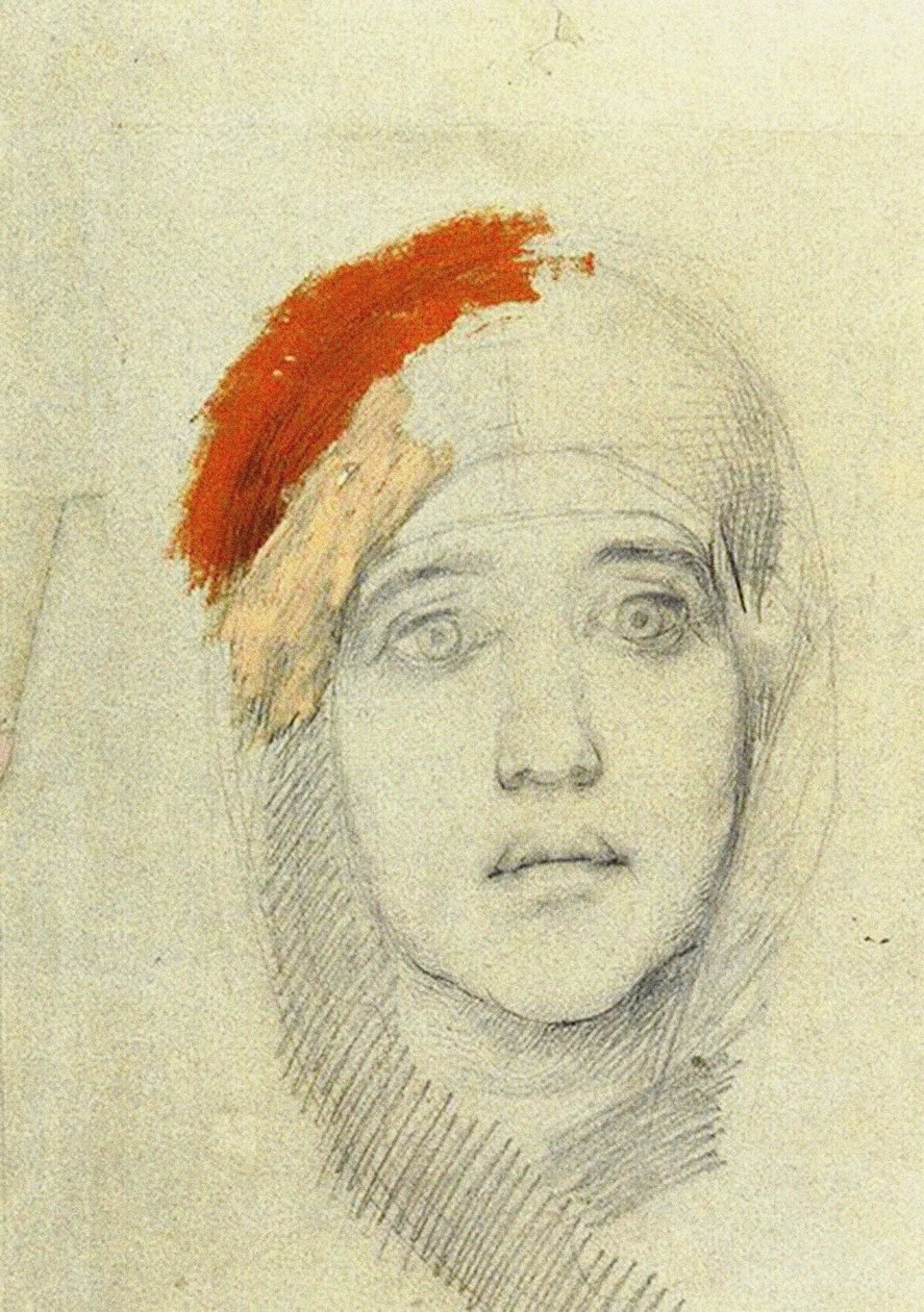 Study for the Virgin by Mikhail Aleksandrovich Vrubel