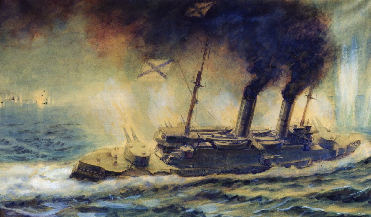 The Battle of the Gulf of Riga, August 1915 by Mikhail Mikhailovich Semyonov