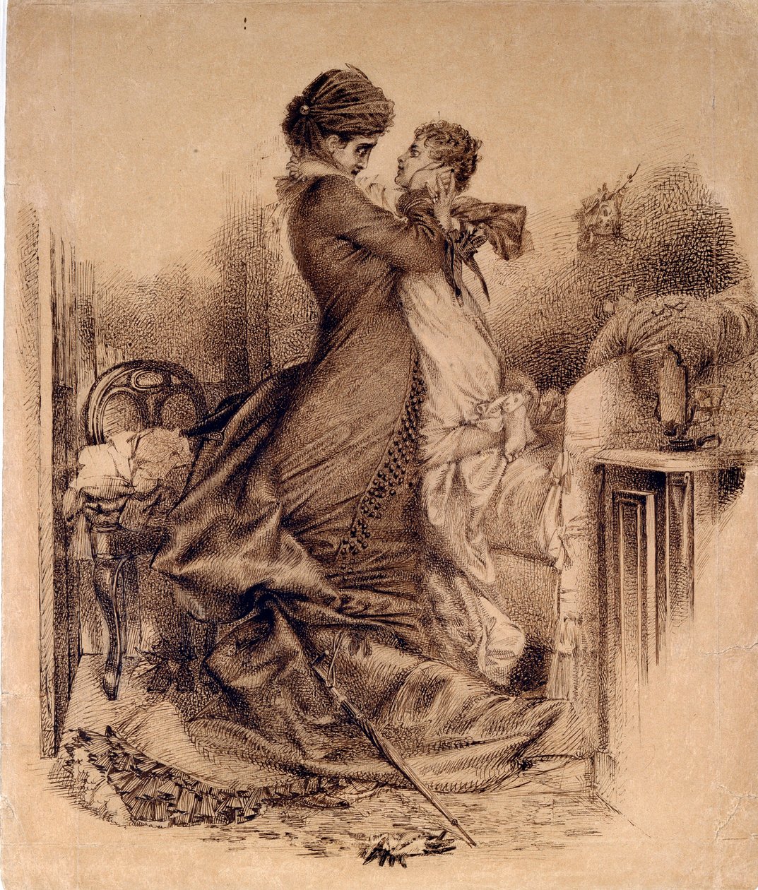 Anna Karenina with Her Son by Mikhail Aleksandrovich Vrubel