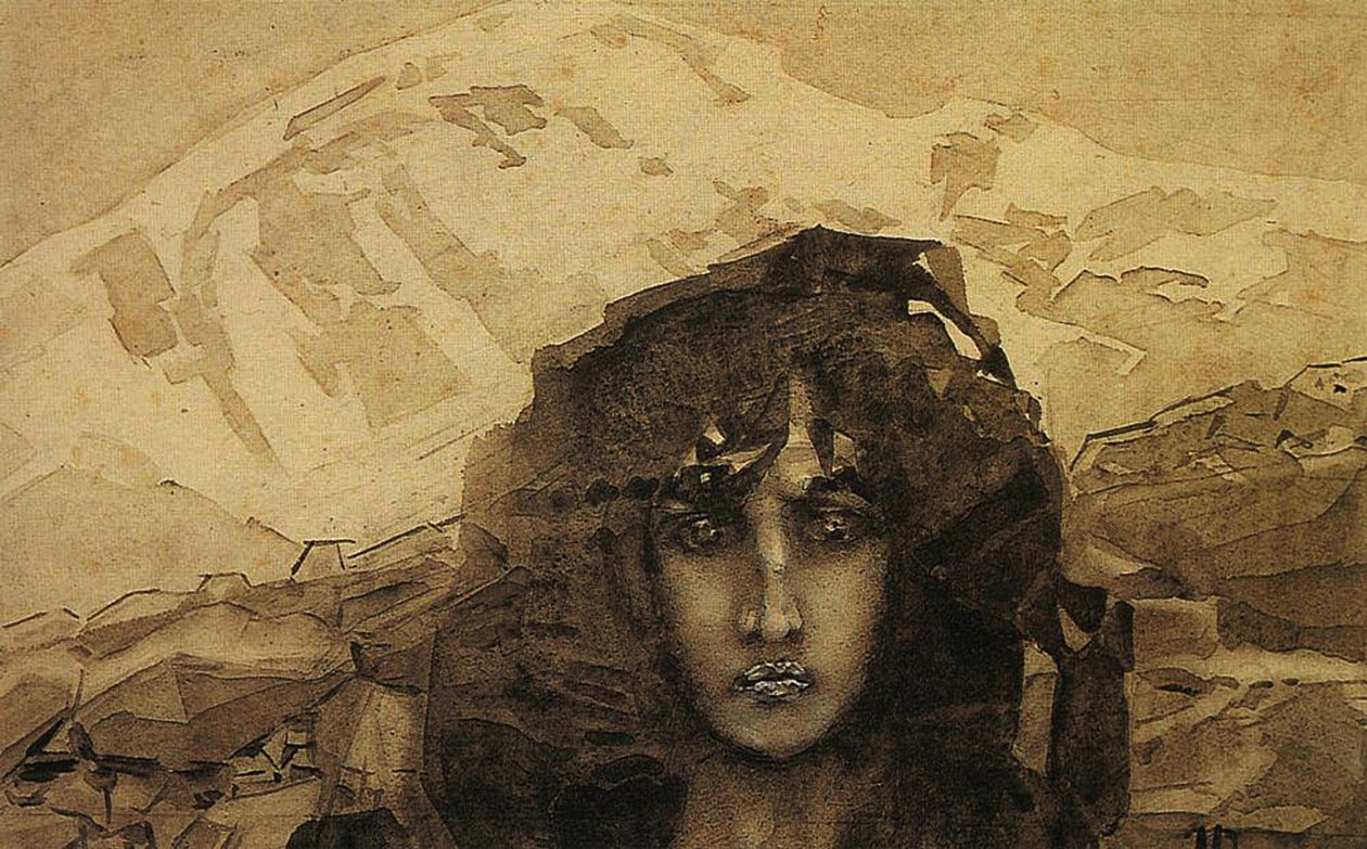 Head of a Demon, 1890 by Mikhail Aleksandrovich Vrubel