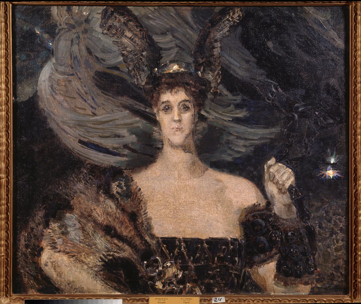 The Valkyrie, Portrait of the Artist and Patron Countess Maria Tenisheva by Mikhail Aleksandrovich Vrubel