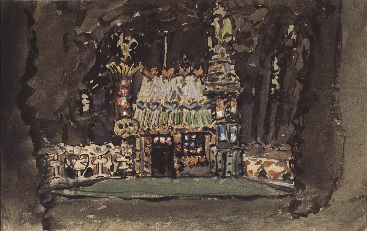 Stage Design for the Opera Hansel und Gretel by E. Humperdinck, 1895 by Mikhail Aleksandrovich Vrubel