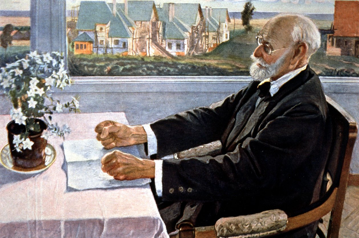 Ivan Pavlov in His House, Near Saint Petersburg by Mikhail Vasilievich Nesterov