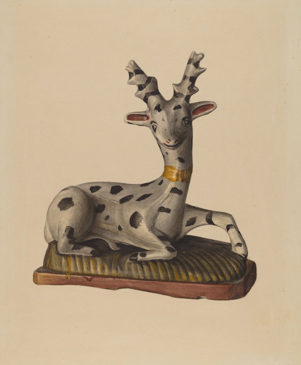 Chalkware Deer, c.1938 by Mina Lowry