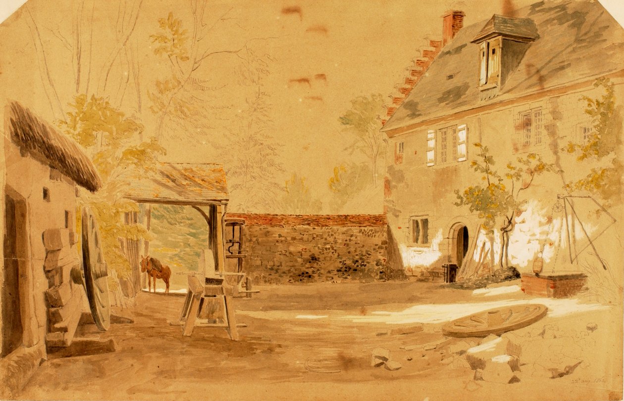 Ancient Abbey of St. Valery, France, 1862 by Miner Kilbourne Kellogg