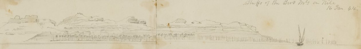 Bluffs of the Biro Mountains on the Nile by Miner Kilbourne Kellogg