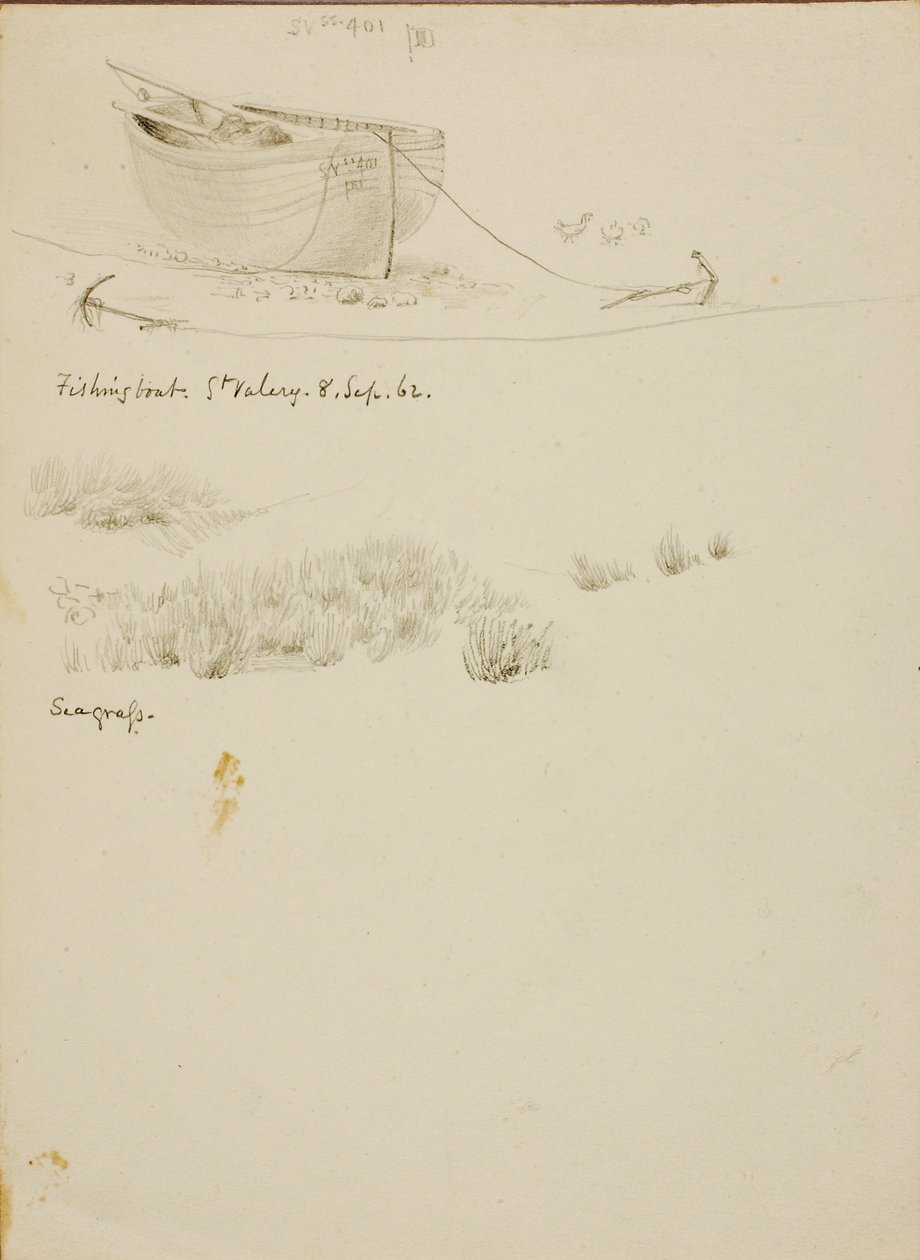 Fishing Boat/Seagrass, St. Valery by Miner Kilbourne Kellogg