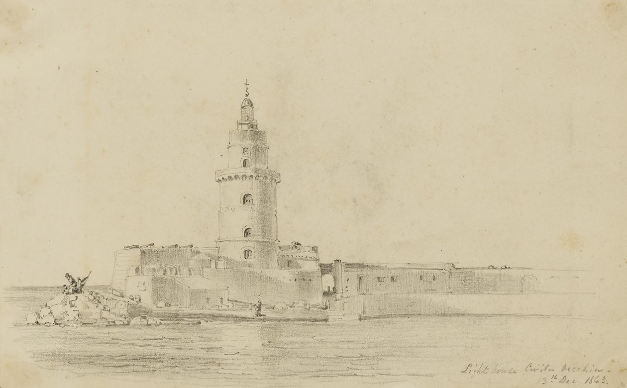 Lighthouse, Civitavecchia by Miner Kilbourne Kellogg