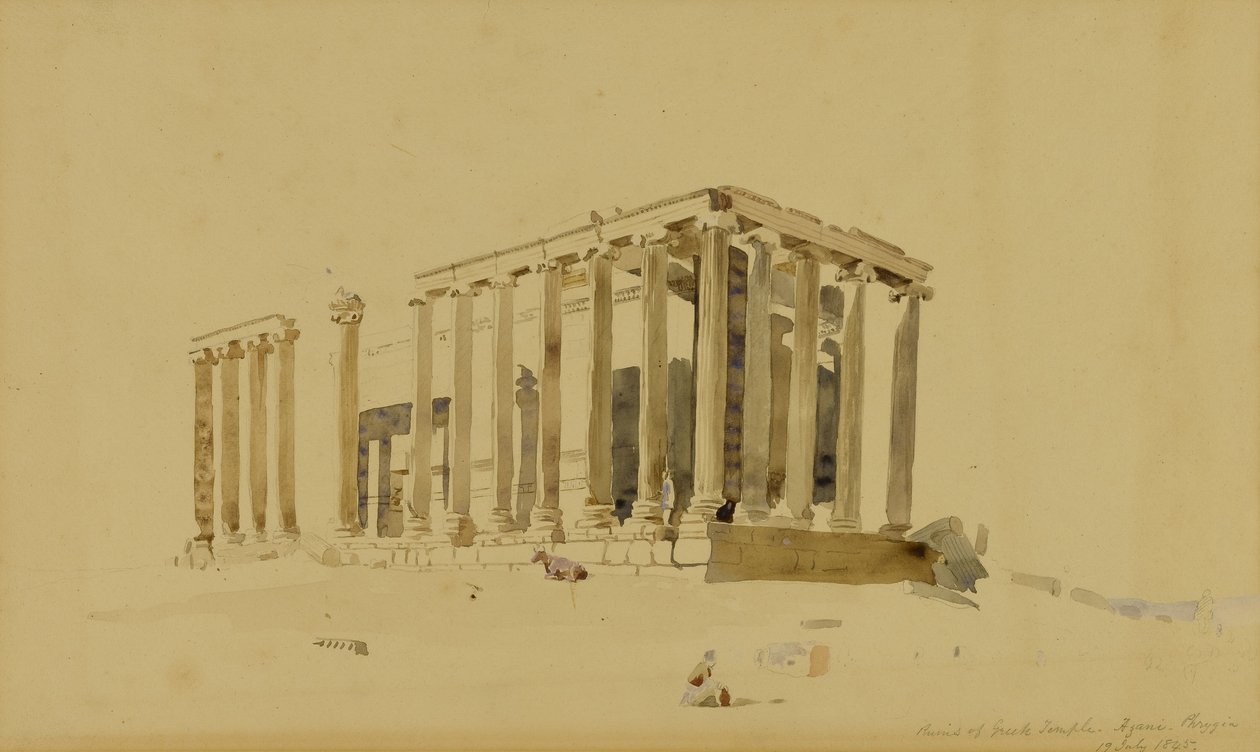 Ruins of Greek Temple, Azani, Phrygia by Miner Kilbourne Kellogg