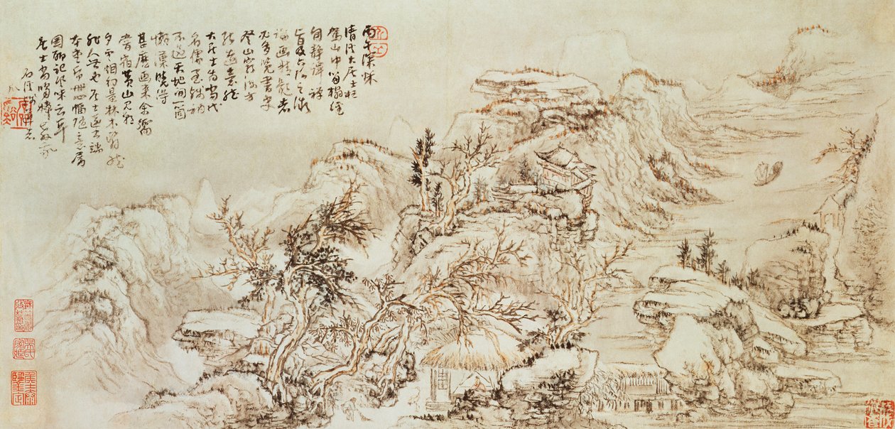 Mountain view, possibly 17th century by Ming Dynasty Chinese School