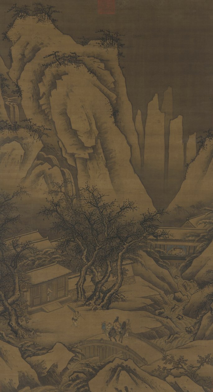 An Outing on a Snowy Day by Ming Dynasty Chinese School