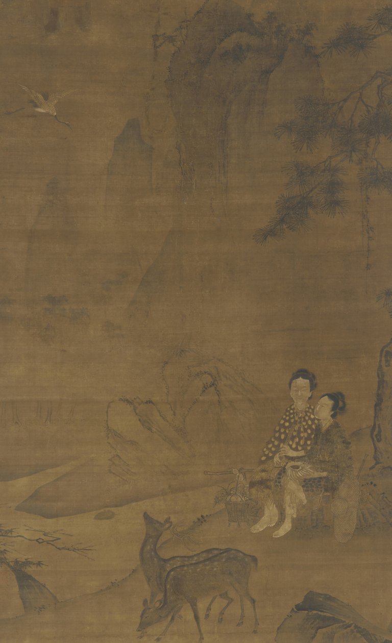Female Immortals Gathering Herbs by Ming Dynasty Chinese School