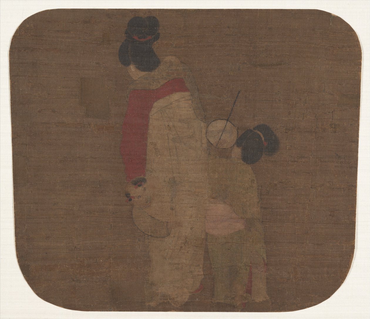 Lady and Children by Ming Dynasty Chinese School