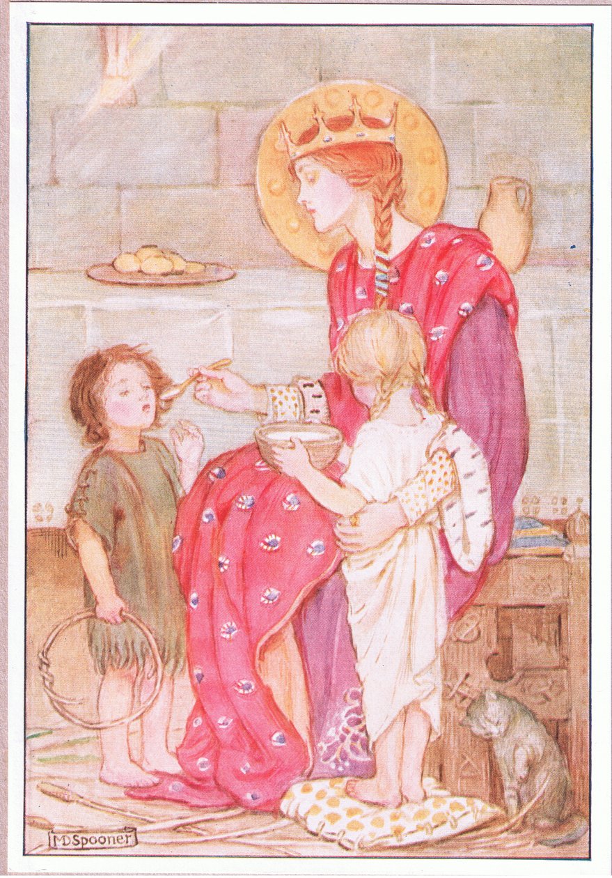 One by one she fed each little orphan with her own golden spoon by Minnie Didbin Spooner