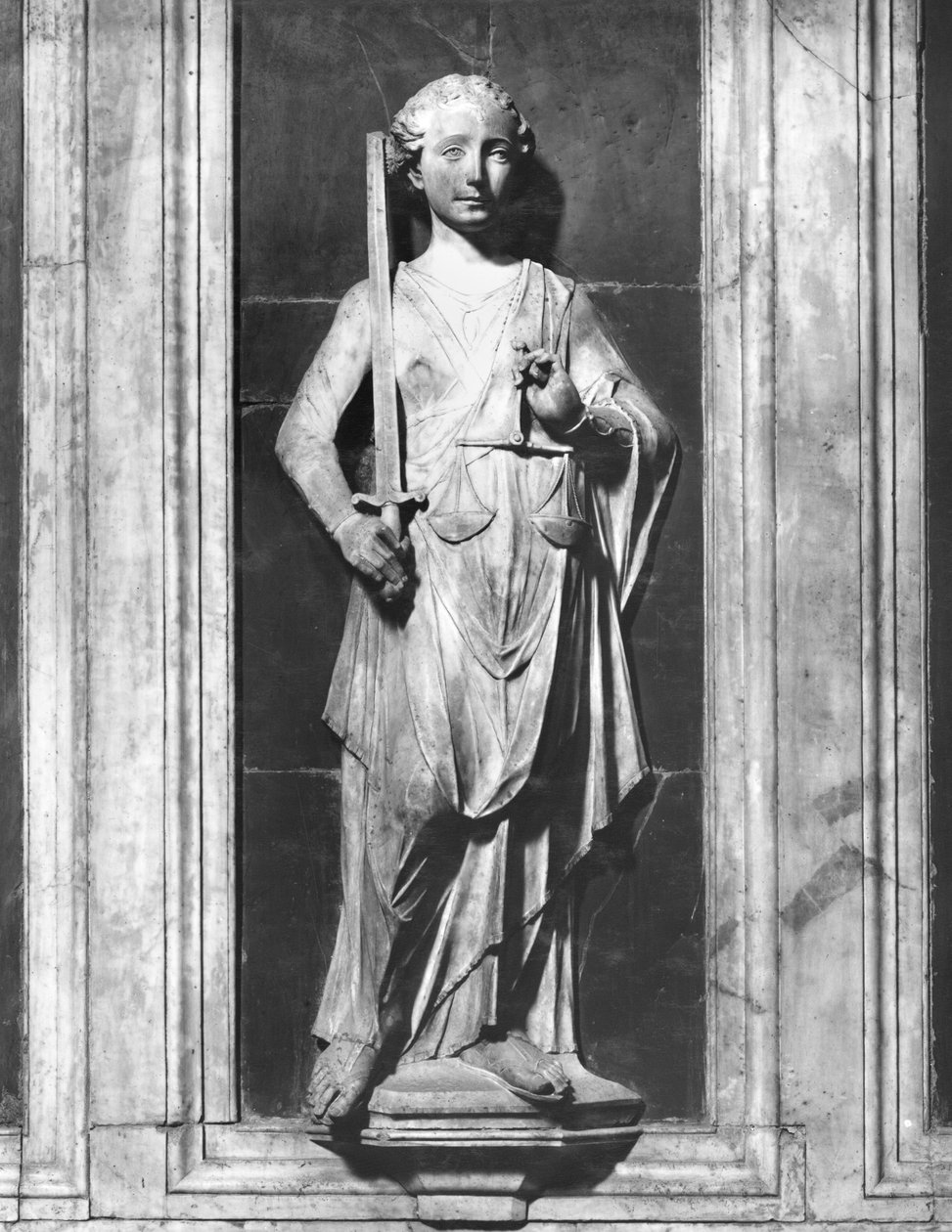 Justice, from the Monument to Bernardo Giugni, c.1460 by Mino da Fiesole