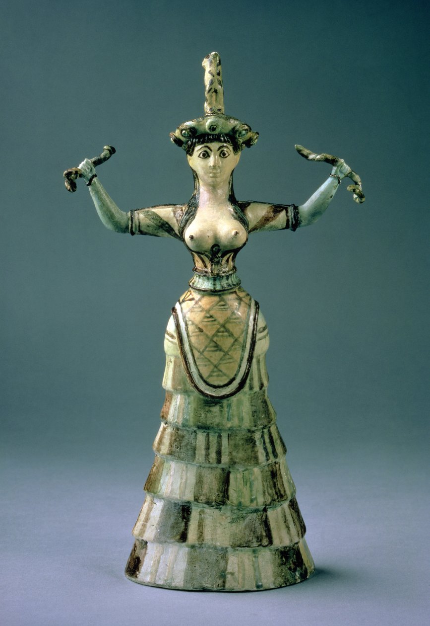 Replica of a Snake Goddess Figurine, c.1600 BC by Minoan