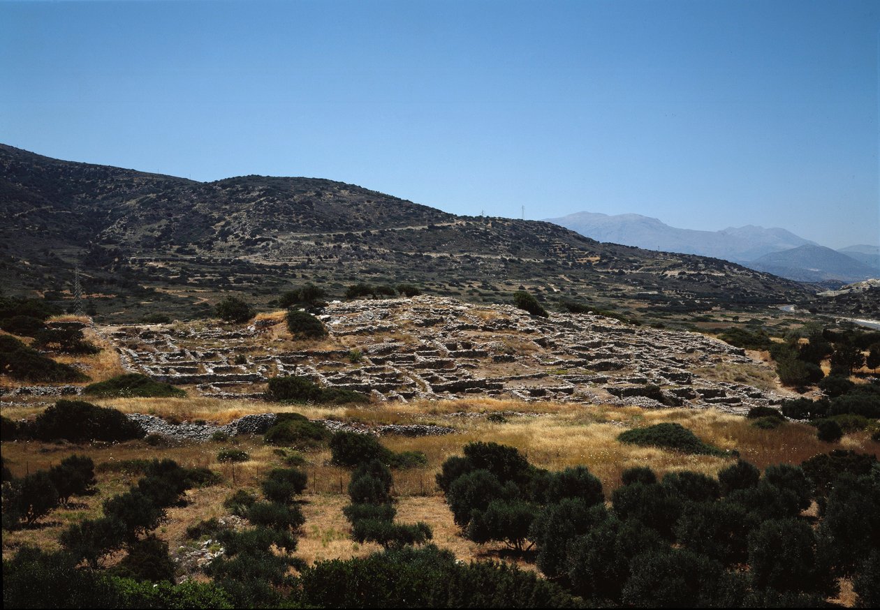 Minoan Art: Site of the Ancient Gournia City by Minoan