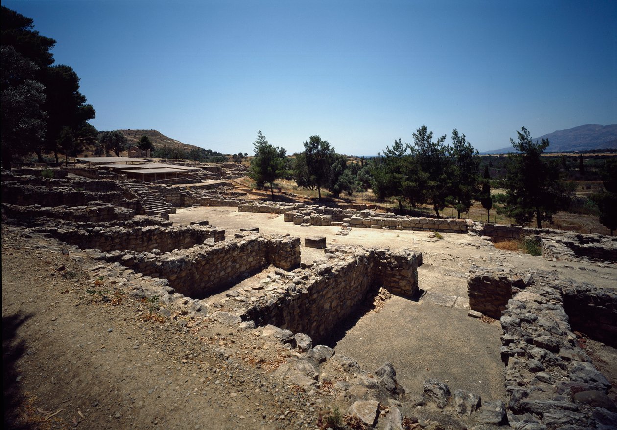 Minoan Civilization: View of the Ruins of the Site of Haghia Triada by Minoan