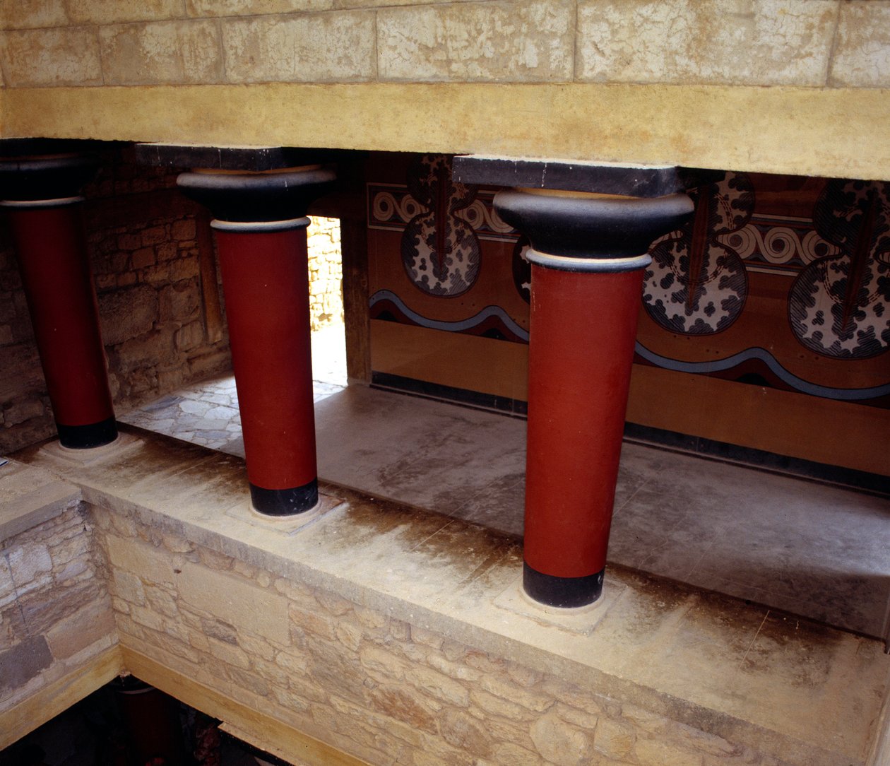 Greek Art: The Large Staircase of the Palace of Cnossos, Greece by Minoan