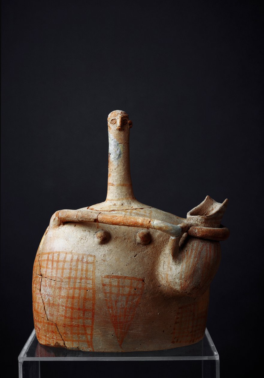 Terracotta Sculpture of Feminine Deity from Myrtos, 2300 BC by Minoan