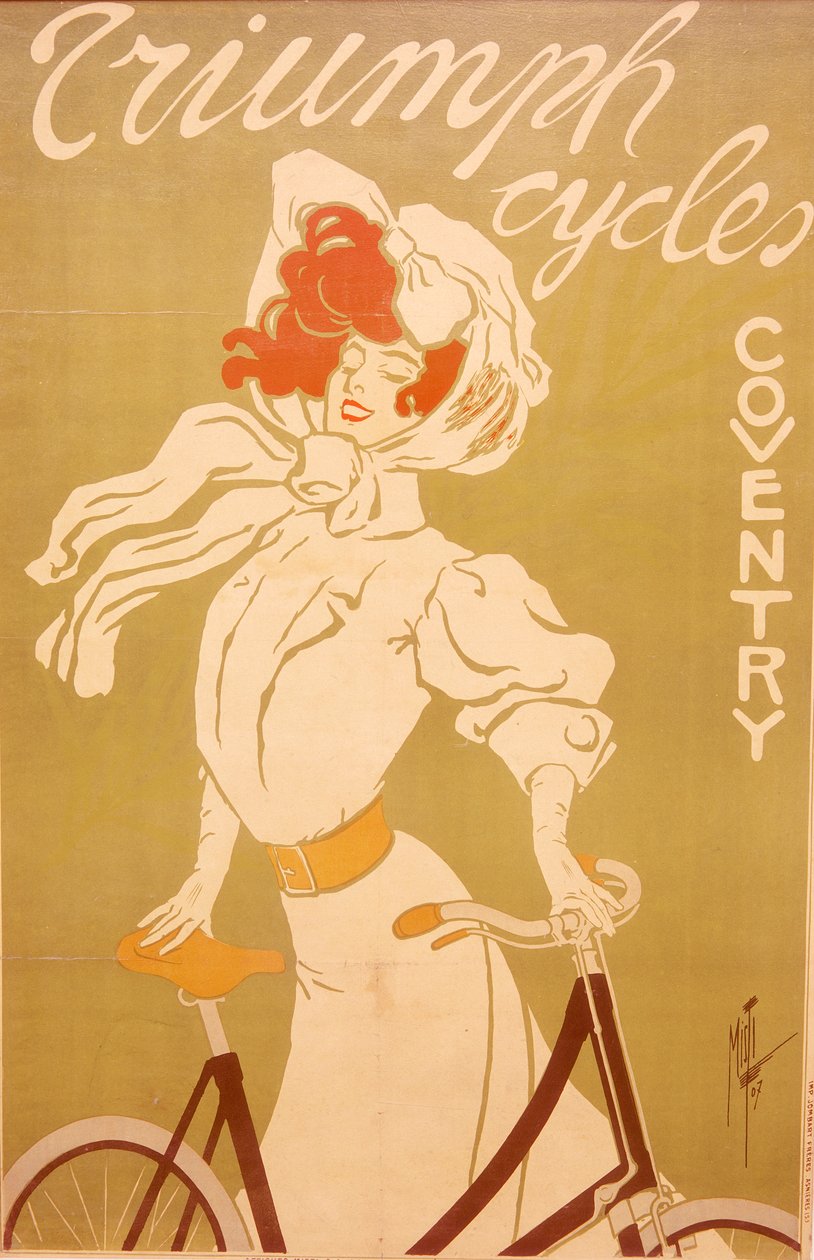 Poster advertising Triumph bicycles, 1907 by Misti