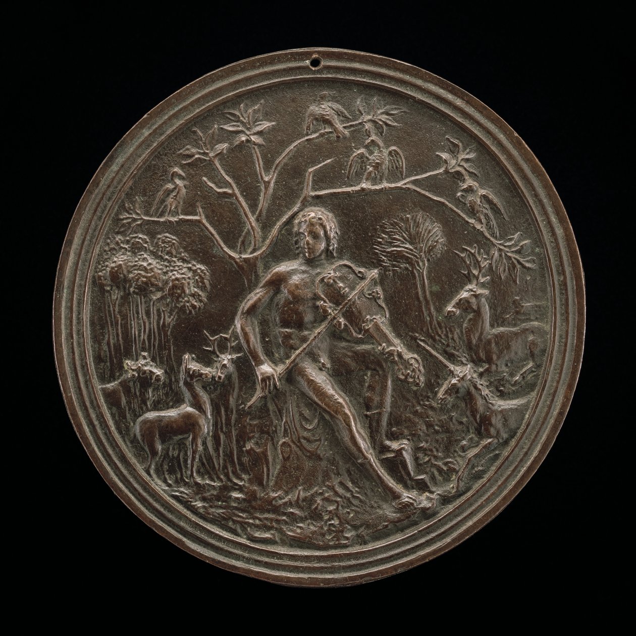 Orpheus Playing to the Animals by Moderno