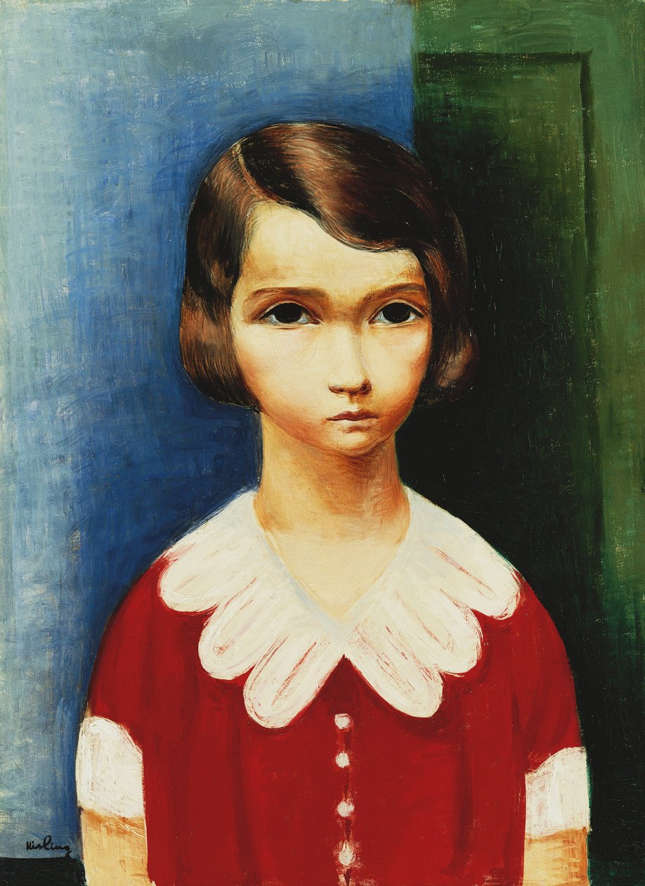Girl in a Red Shirt by Moise Kisling