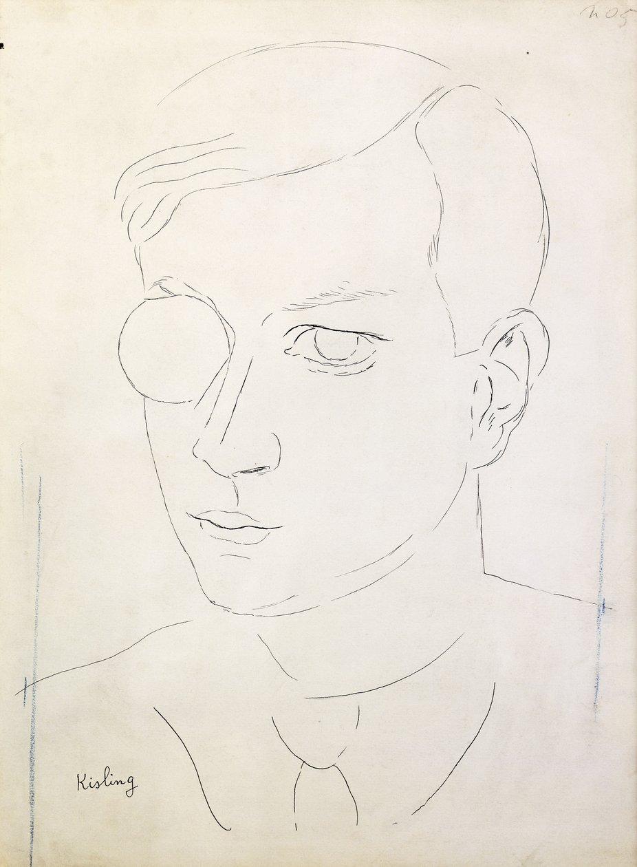 Portrait of Tristan Tzara by Moise Kisling