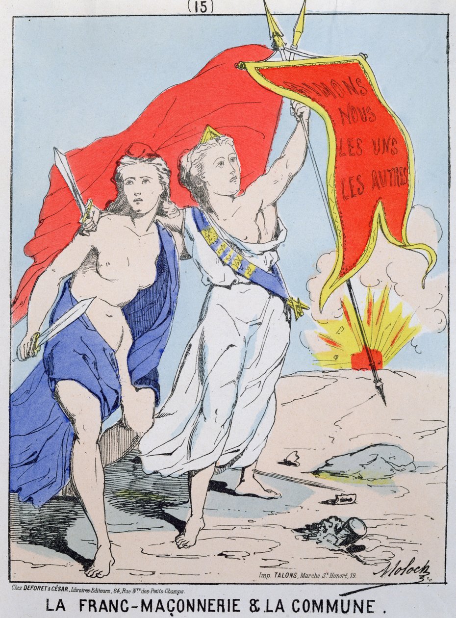 Allegory of Freemasonry and the Paris Commune, 1871 by Moloch