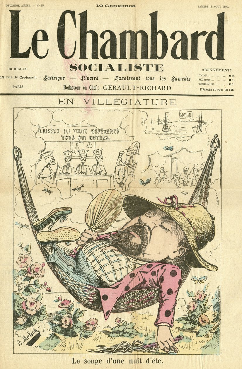 Illustration of Moloch for the Cover of Le Chambard Socialiste by Moloch