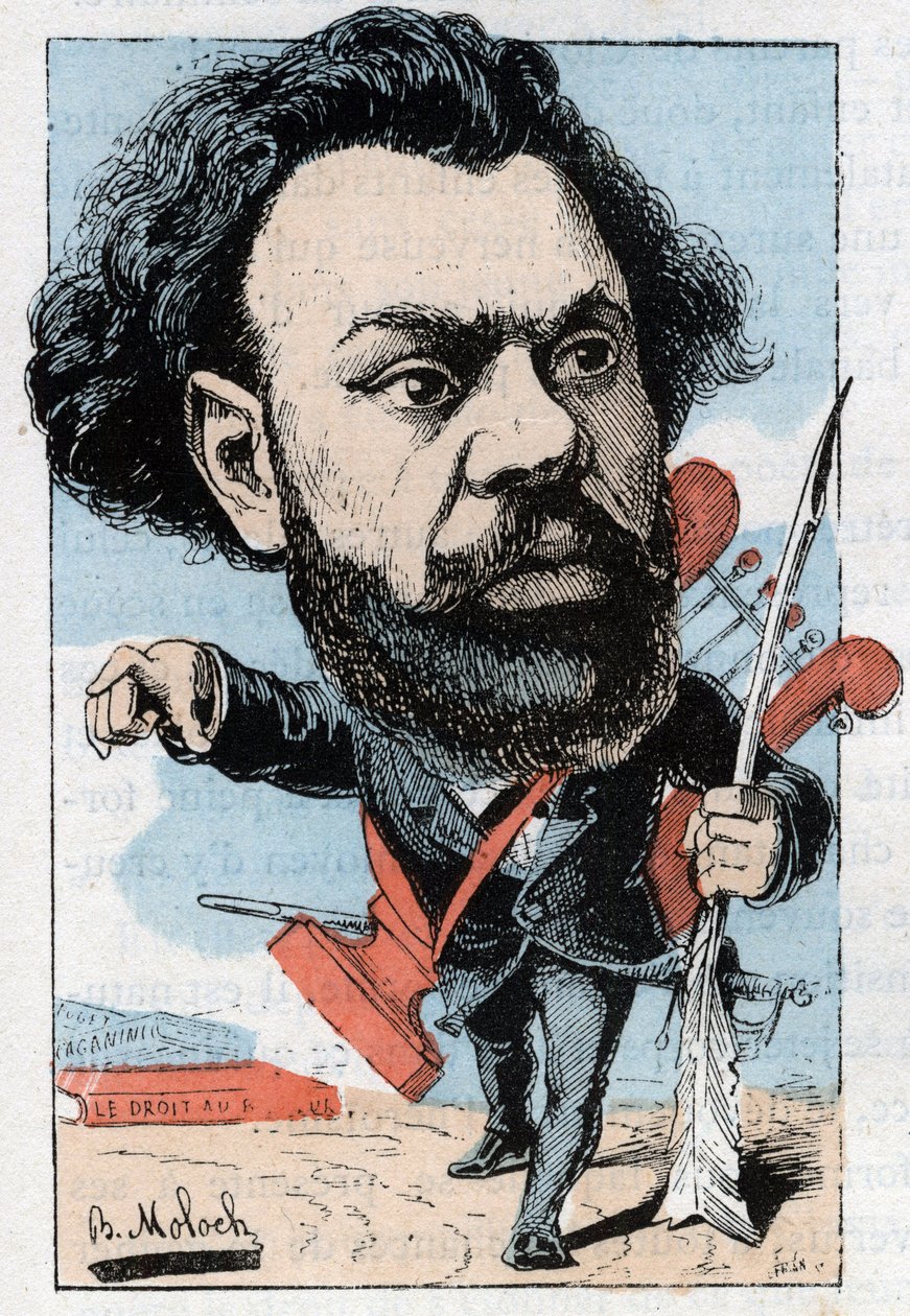 Portrait of Clovis Hugues (1851-1907), French poet and politician by Moloch