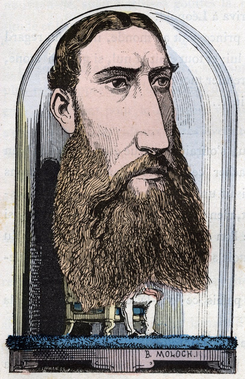 Portrait of Leopold II, King of the Belgians (Louis Philippe Marie Victor), Prince of Belgium, Duke of Saxony, Prince of Saxony-Coburg-Gotha, Duke of Brabant by Moloch