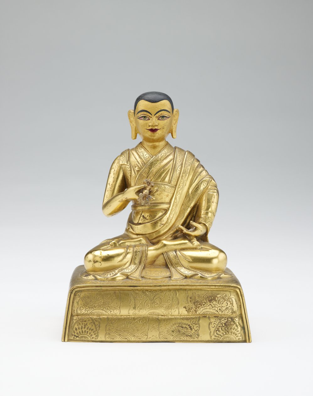 Twelfth Dalai Lama, Trinlay Gyatso, from a partial set of lamas and teachers, mid 19th century by Mongolian School