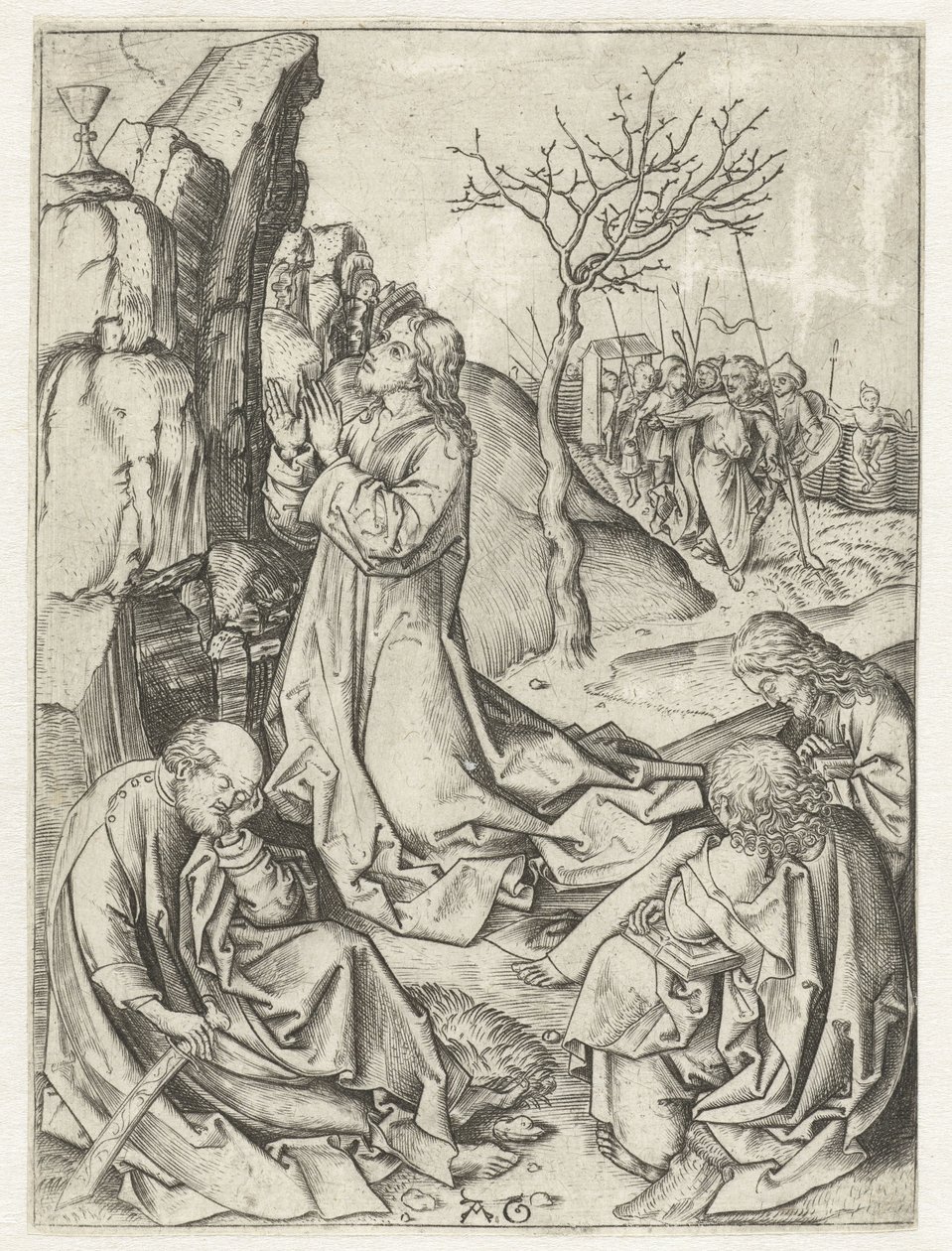 Christ on the Mount of Olives by Monogrammist AG