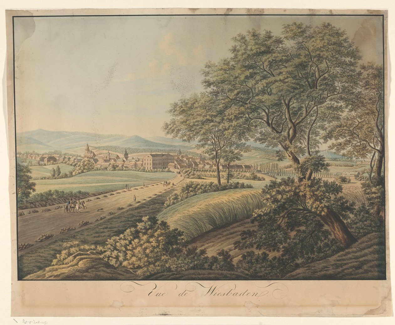 View of Wiesbaden by Monogrammist DS (graveur)