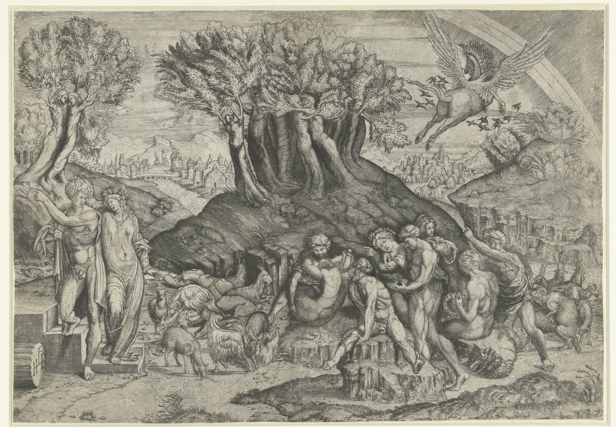 Mount Parnassus Dedicated to Apollo and the Muses by Monogrammist HFE