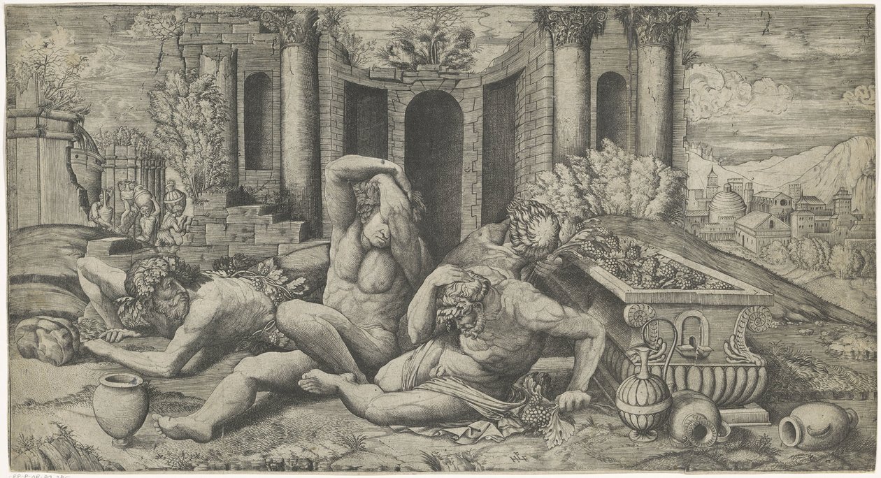 The Grape Harvest by Monogrammist HFE