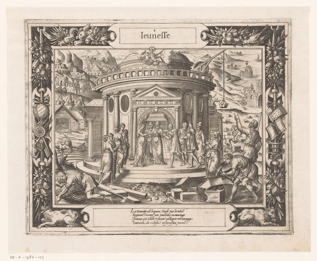 Youth under the Influence of Apollo by Monogrammist HF (graveur)