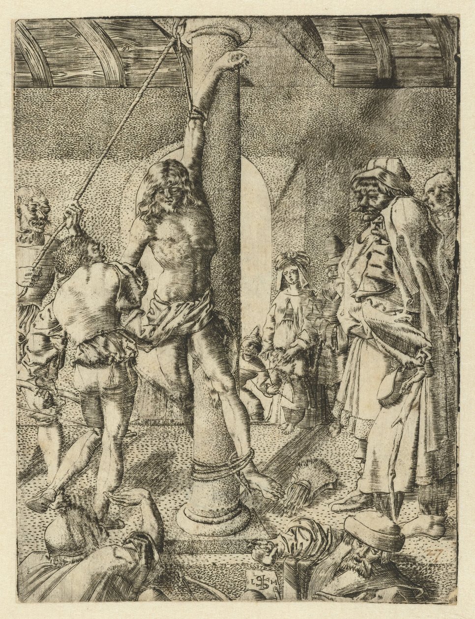 Martyrdom of Saint Sebastian by Monogrammist LH (Nederlanden)